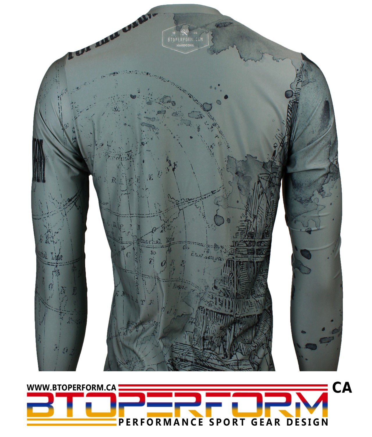 OLD WILD -Khaki [FR-147H] Full Graphic Loose-Fit Long Sleeve Crew Neck Shirt - Image 3