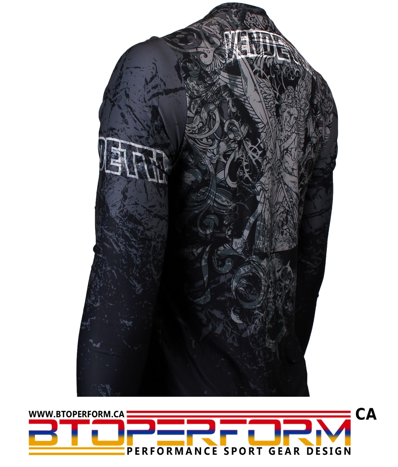 VENDETTA -Black [FR-155K] Full Graphic Loose-Fit Long Sleeve Crew Neck Shirt - Image 2