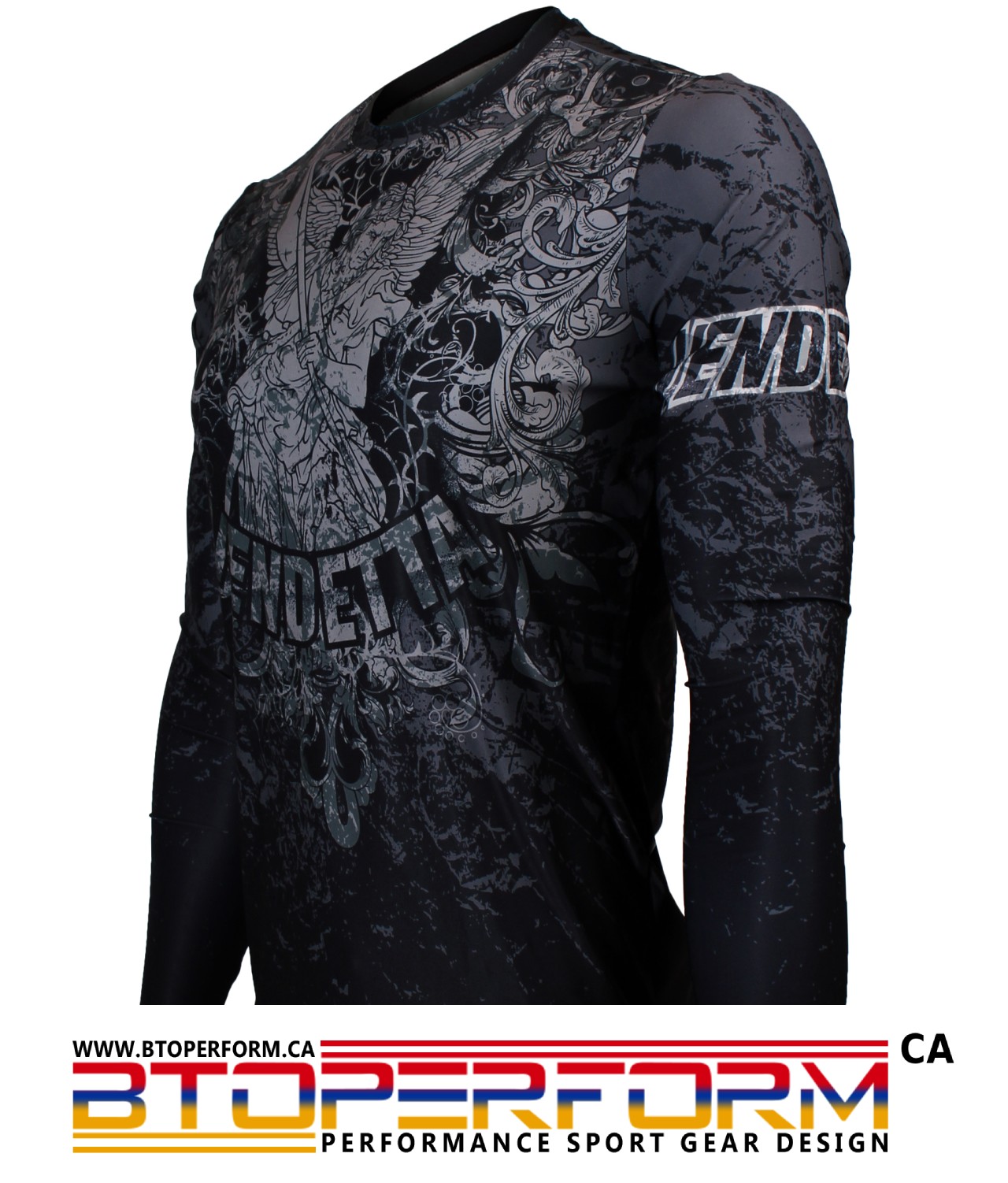 VENDETTA -Black [FR-155K] Full Graphic Loose-Fit Long Sleeve Crew Neck Shirt - Image 5