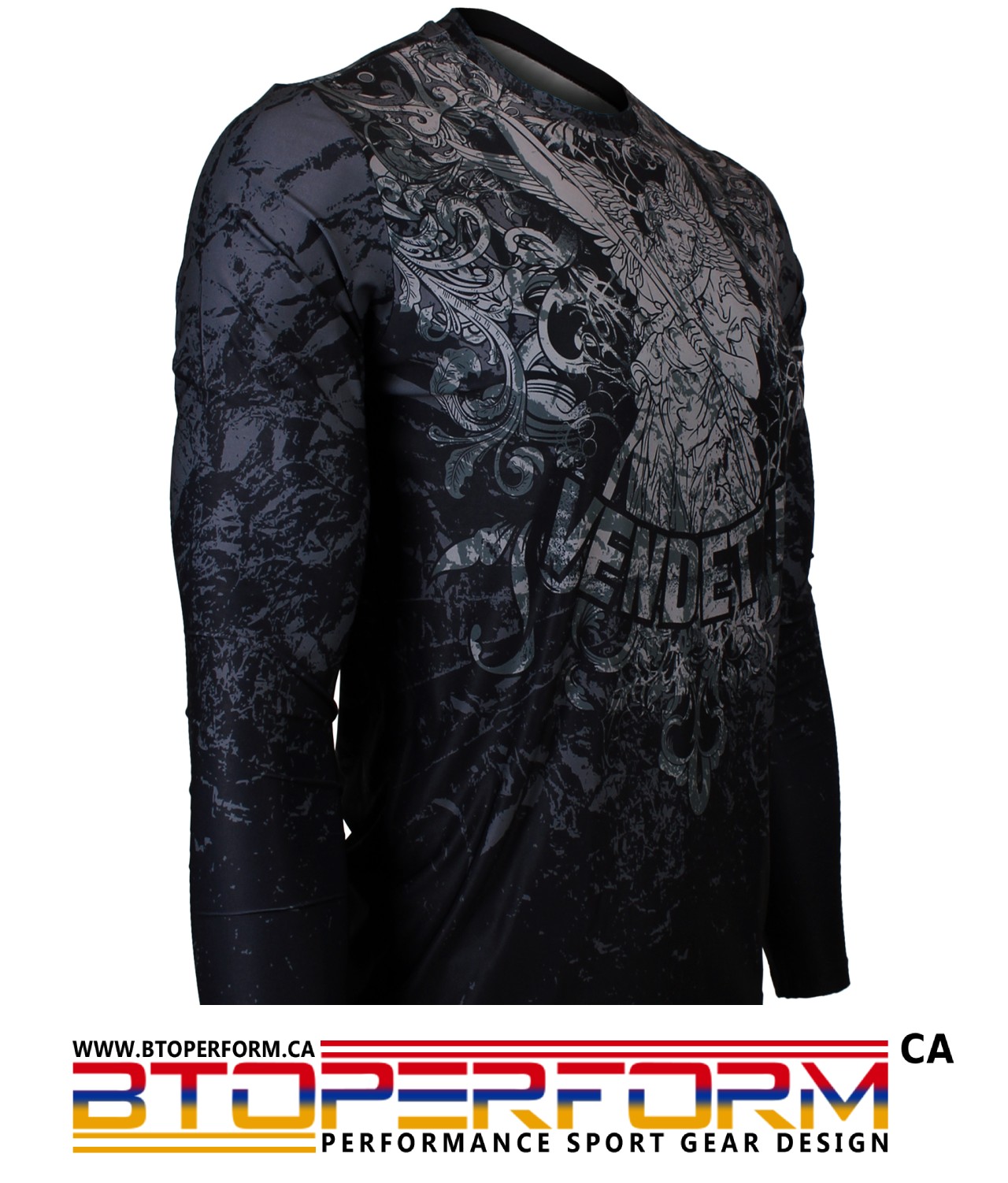 VENDETTA -Black [FR-155K] Full Graphic Loose-Fit Long Sleeve Crew Neck Shirt - Image 6