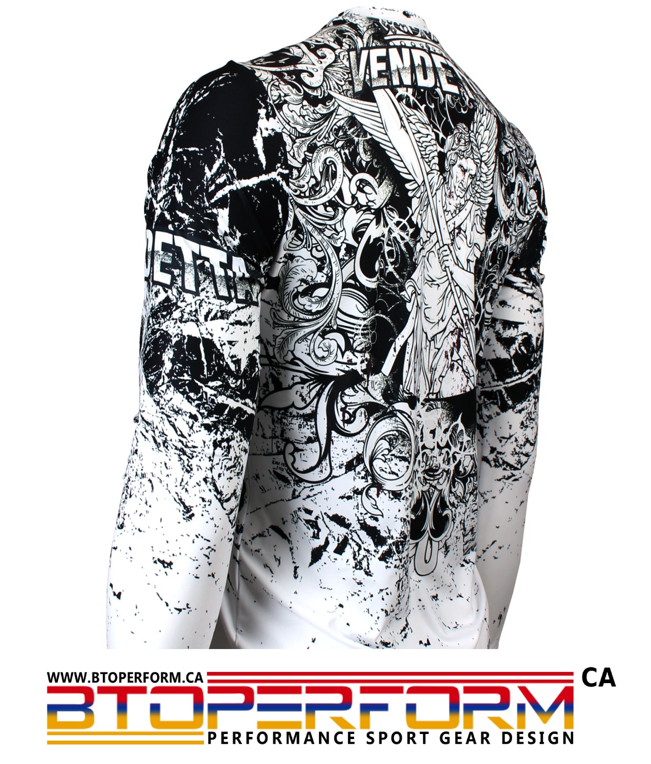VENDETTA -White [FR-155W] Full Graphic Loose-Fit Long Sleeve Crew Neck Shirt - Image 2