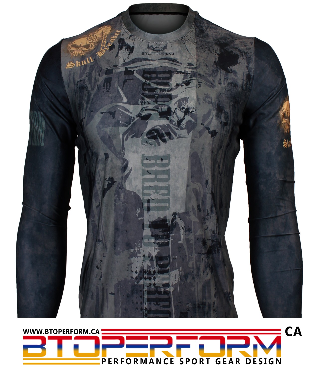 SKULL BREAKER [FR-156] Full Graphic Loose-Fit Long Sleeve Crew Neck Shirt