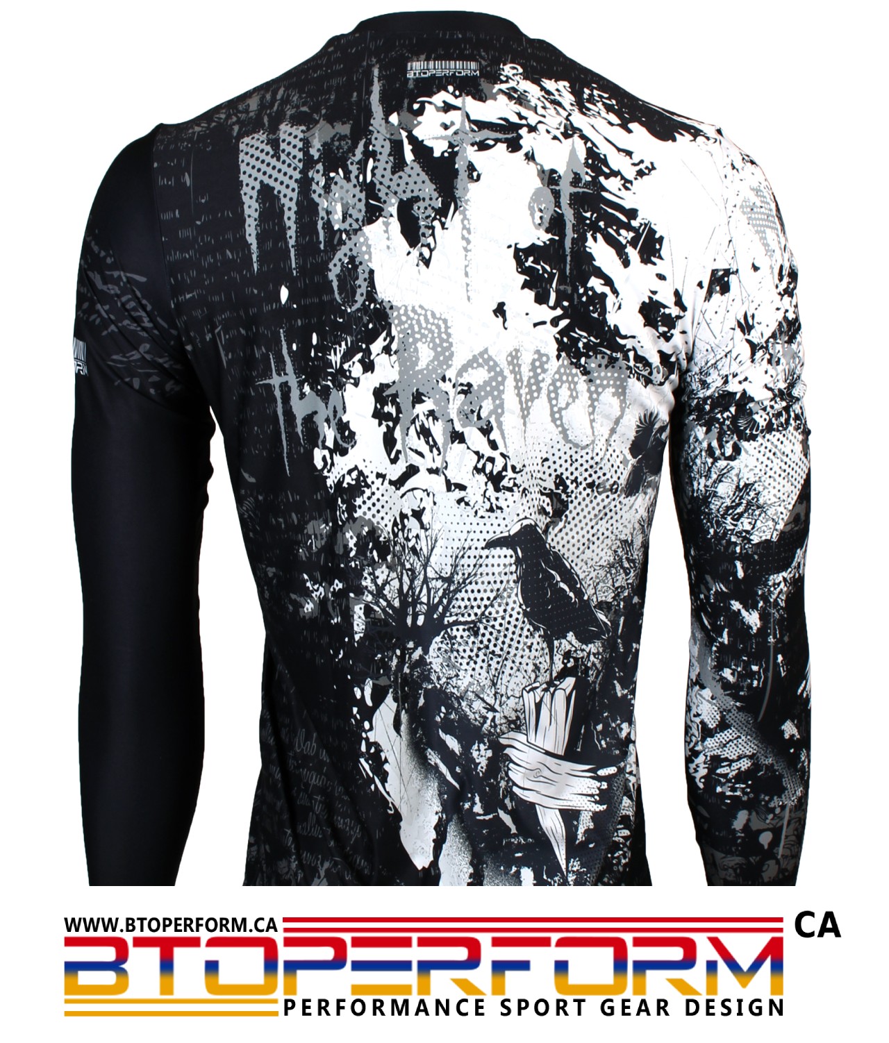 NIGHT OF THE RAVEN [FR-157] Full Graphic Loose-Fit Long Sleeve Crew Neck Shirt - Image 3