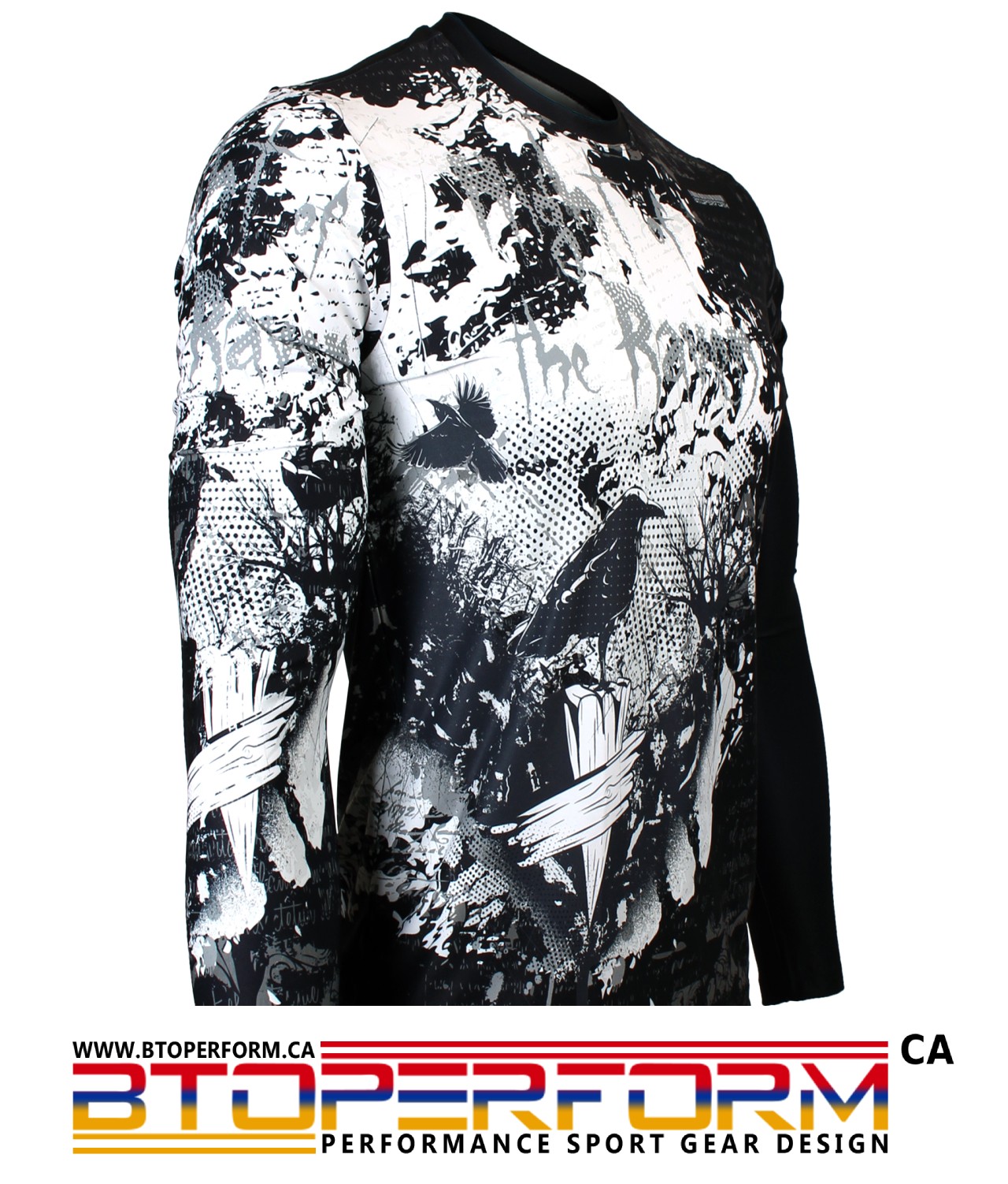 NIGHT OF THE RAVEN [FR-157] Full Graphic Loose-Fit Long Sleeve Crew Neck Shirt - Image 6