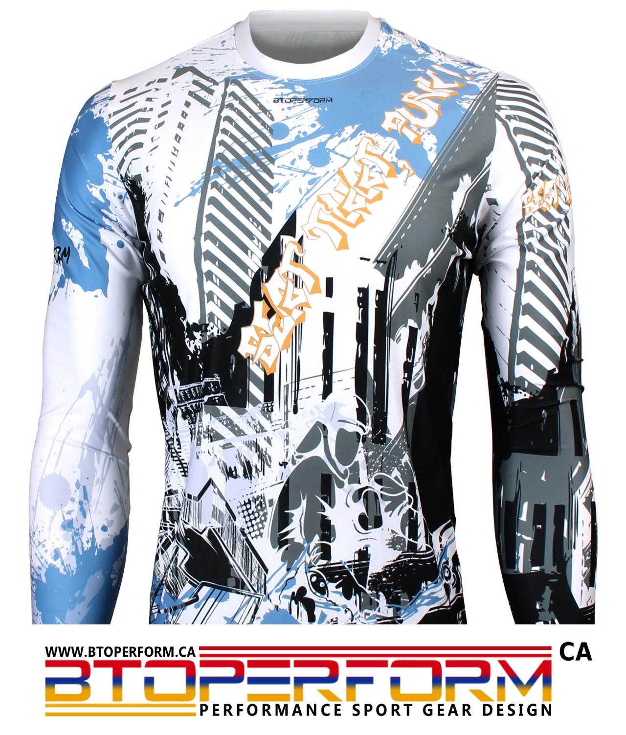 BEAT THAT PUNK [FR-160] Full Graphic Loose-Fit Long Sleeve Crew Neck Shirt