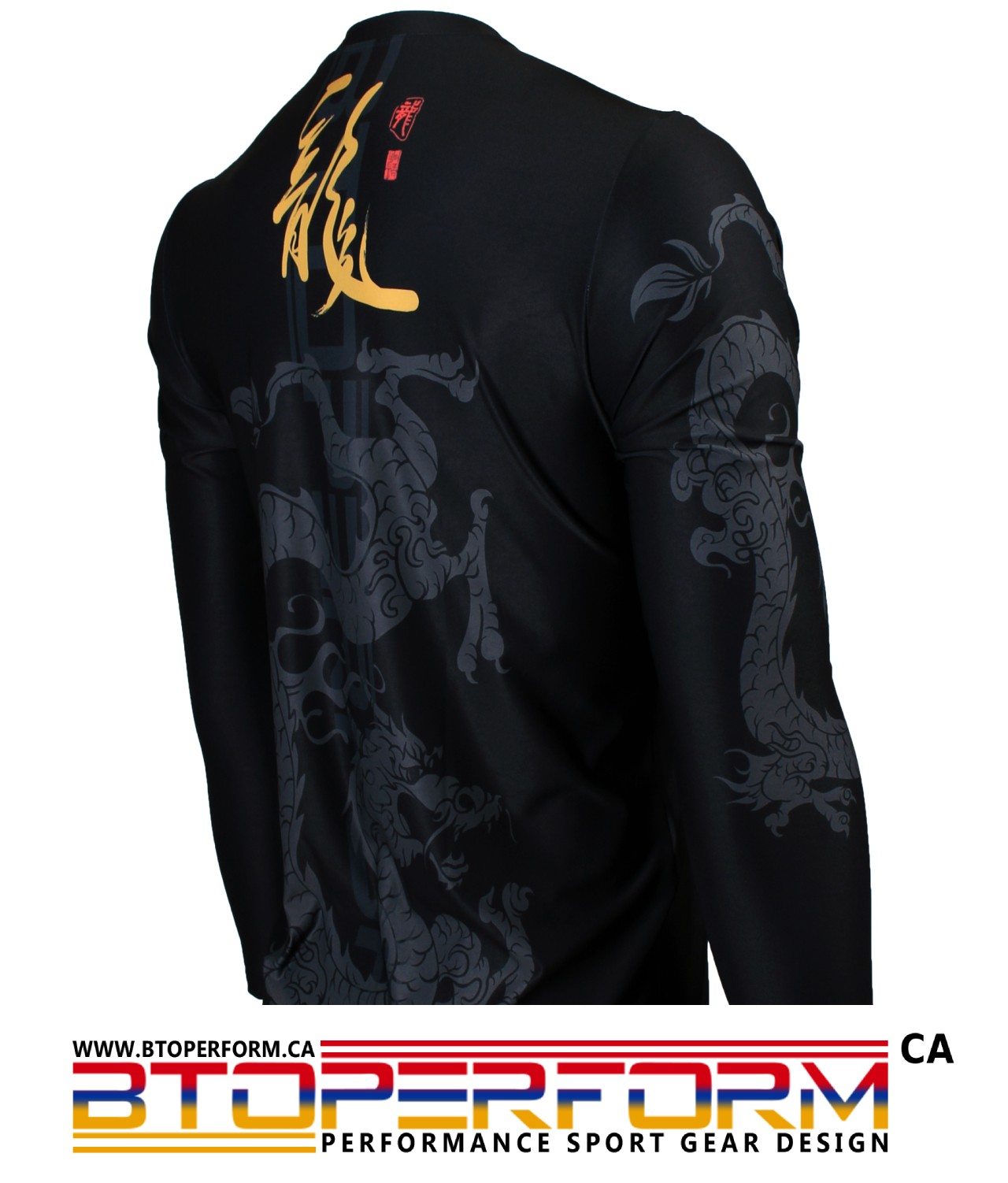 GOLDEN DRAGON [FR-164] Full Graphic Loose-Fit Crew Neck T-Shirt - Image 3