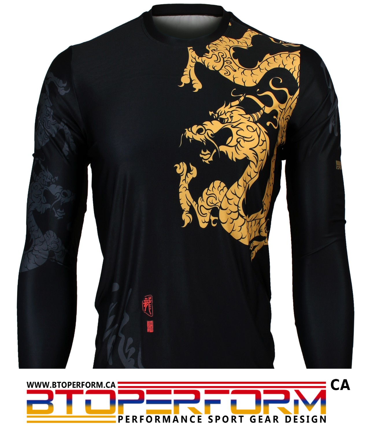 GOLDEN DRAGON [FR-164] Full Graphic Loose-Fit Crew Neck T-Shirt