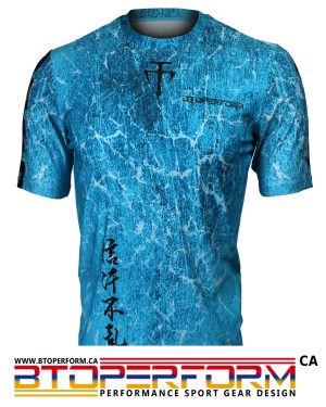 GRUNGE -Blue [FR-307B] Full Graphic Loose-Fit Crew Neck T-Shirt