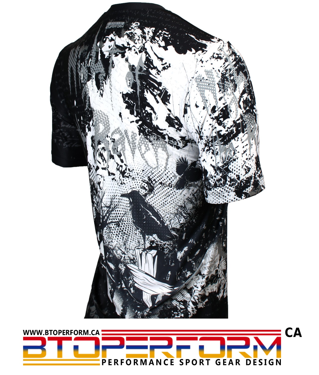 NIGHT OF THE RAVEN [FR-357] Full Graphic Loose-Fit Crew Neck T-Shirt - Image 4