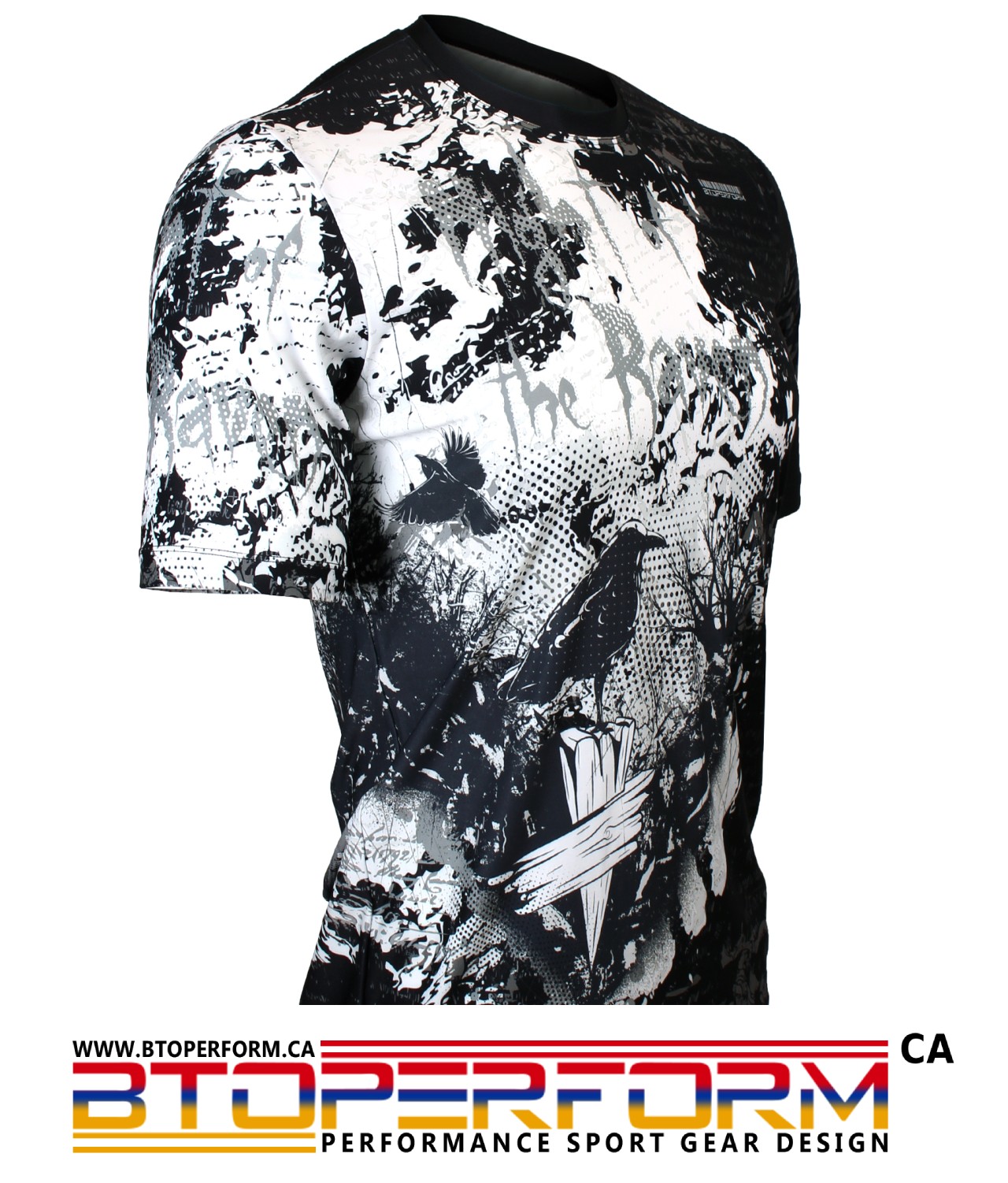 NIGHT OF THE RAVEN [FR-357] Full Graphic Loose-Fit Crew Neck T-Shirt - Image 6