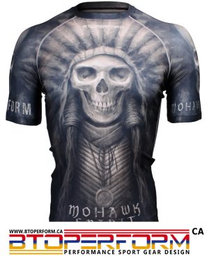 MOHAWK SPIRIT -Black [FX-302K] Full Graphic Compression Short Sleeve Shirt
