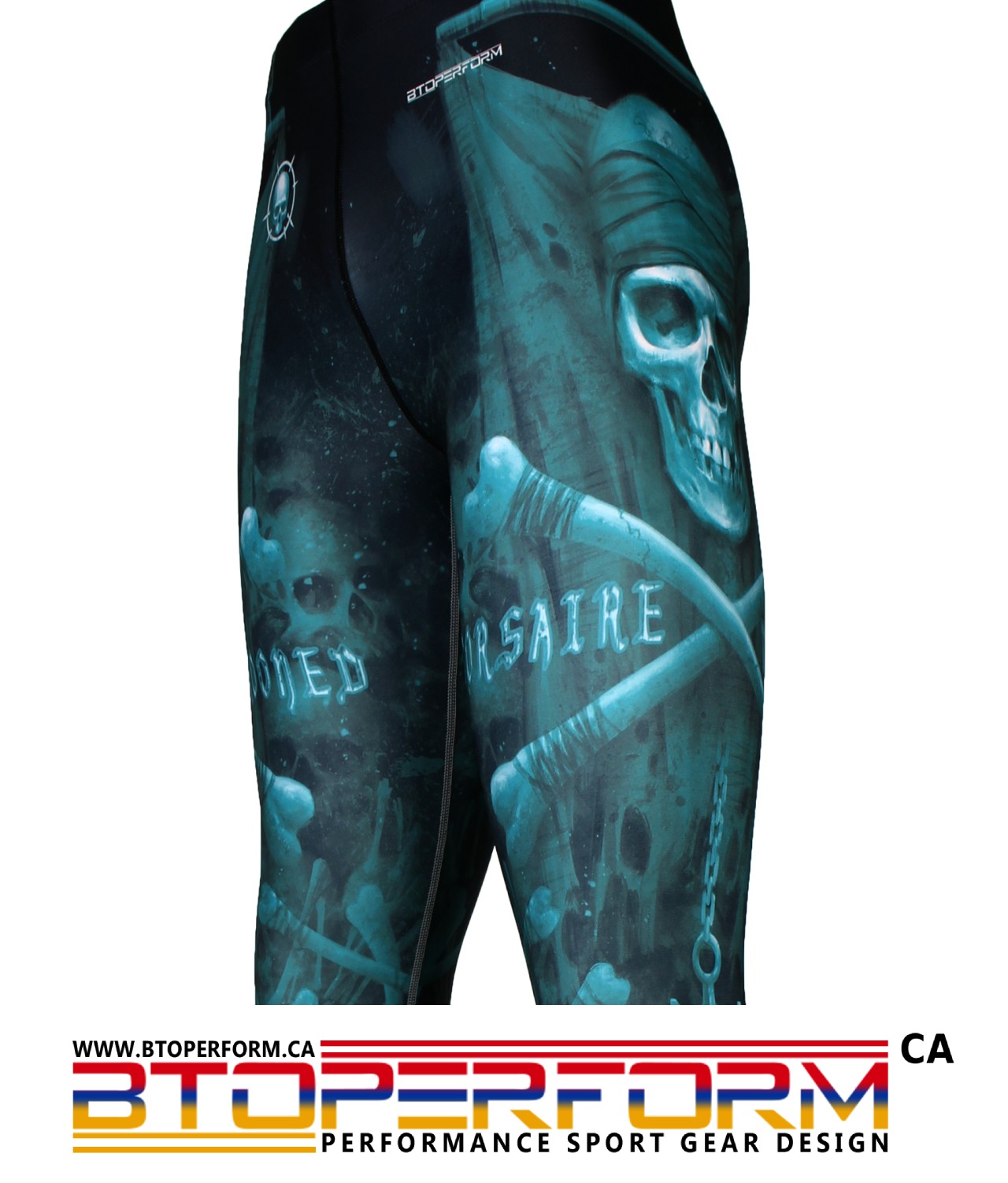 MAROONED CORSAIRE [FY-112] Full Graphic Compression Leggings - Image 3