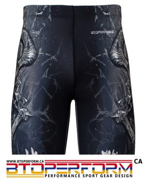 GATEKEEPER OF HELL [FY-301] Full Graphic Compression Shorts