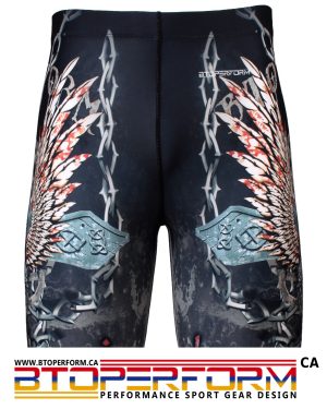 SKULL CROSS [FY-306] Full Graphic Compression Shorts