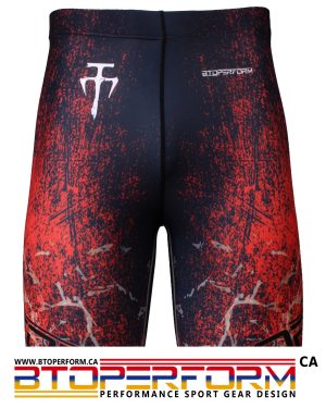 GRUNGE -Red [FY-307R] Full Graphic Compression Shorts