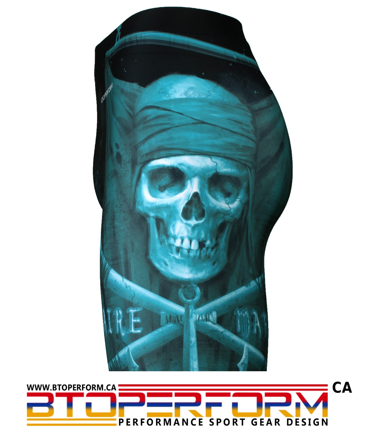 MAROONED CORSAIRE [FY-312] Full Graphic Compression Shorts - Image 3