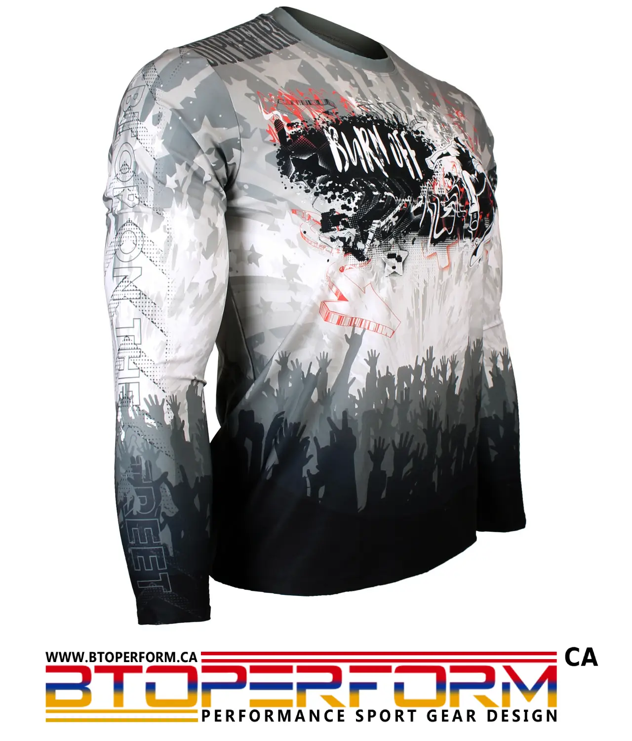 BURN OFF -Wild [FR-158W] Full Graphic Loose-Fit Long Sleeve Crew Neck Shirt - Image 5