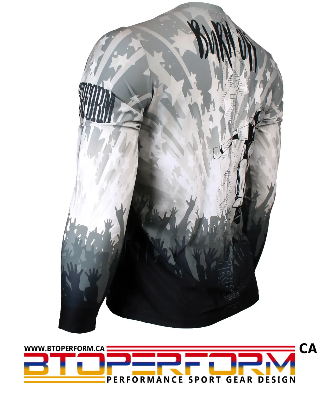 BURN OFF -Wild [FR-158W] Full Graphic Loose-Fit Long Sleeve Crew Neck Shirt - Image 4