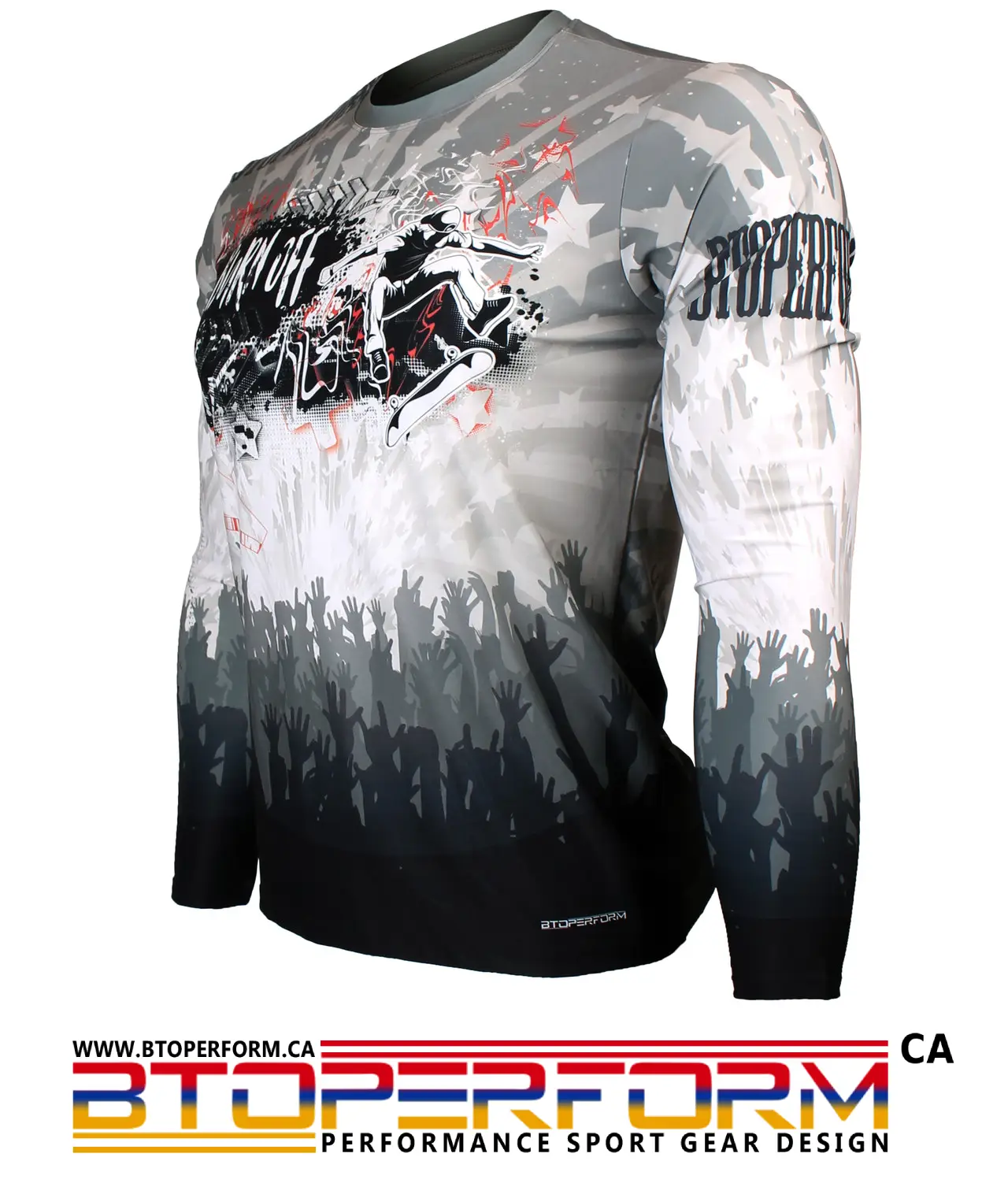 BURN OFF -Wild [FR-158W] Full Graphic Loose-Fit Long Sleeve Crew Neck Shirt - Image 3