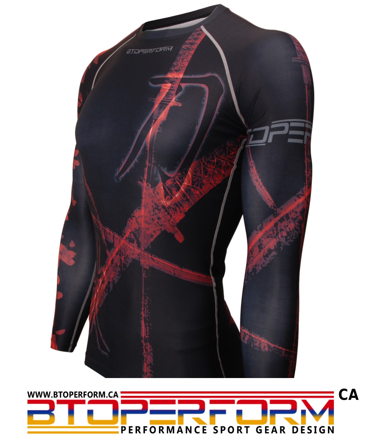 SONG OF SWORD -Black [FX-116K] Full Graphic Compression Long Sleeve Shirt - Image 4