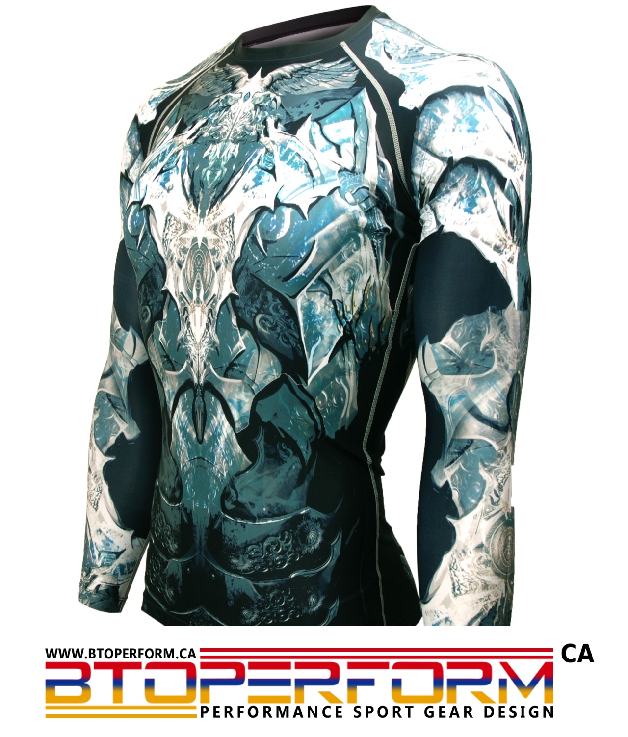 ANGEL KNIGHT [FX-117] Full Graphic Compression Long Sleeve Shirt - Image 4