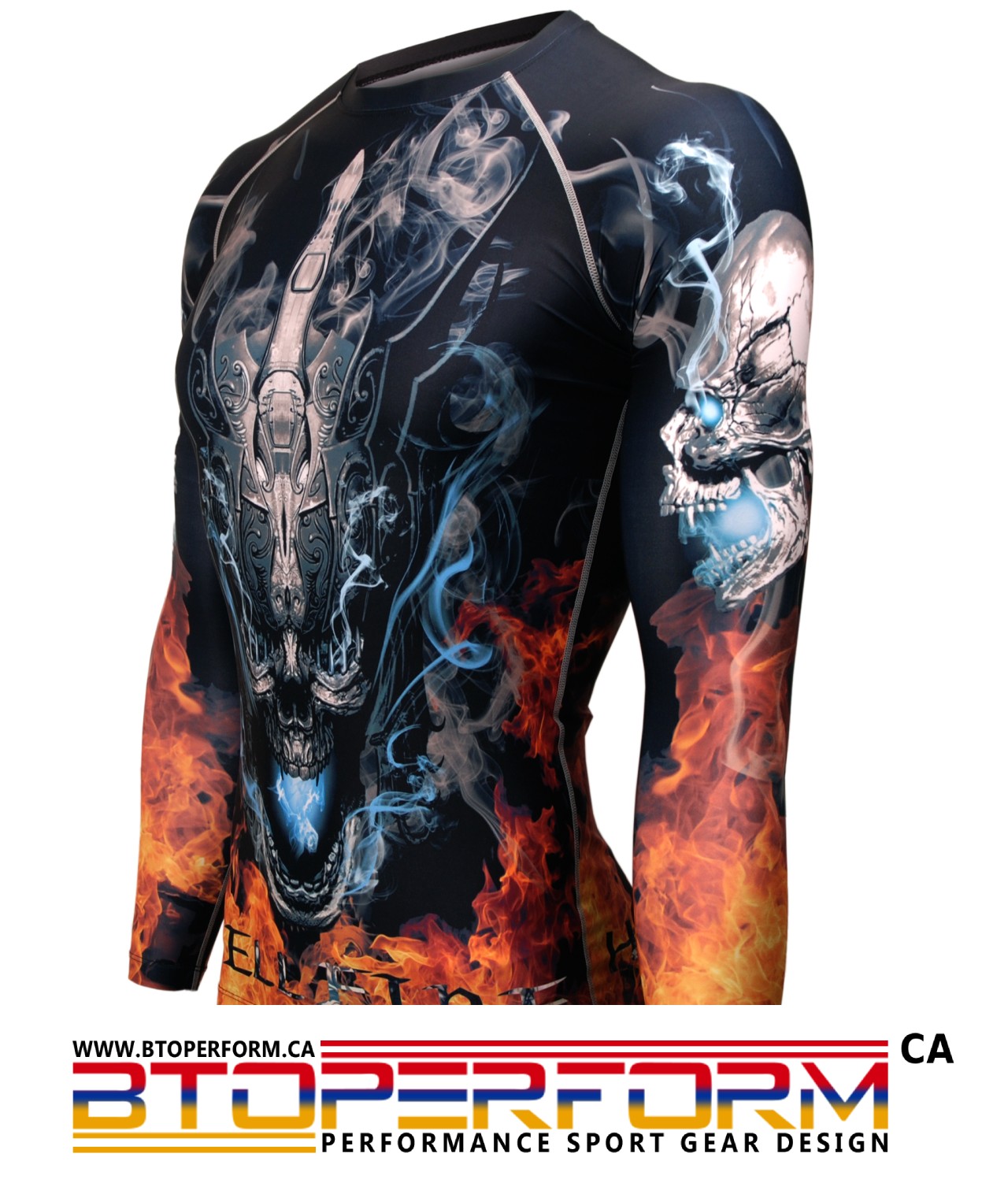 HELL FIRE [FX-120] Full Graphic Compression Long Sleeve Shirt - Image 4