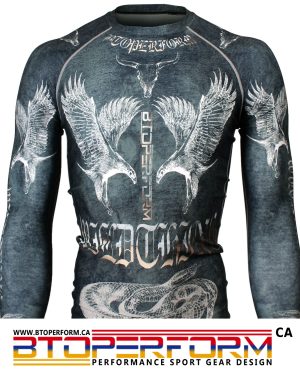 WILD THING -Black [FX-127K] Full Graphic Compression Long Sleeve Shirt
