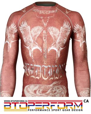 WILD THING -Red [FX-127R] Full Graphic Compression Long Sleeve Shirt