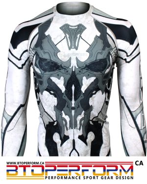 GOLDEN ARMY -Black [FX-131K] Full Graphic Compression Long Sleeve Shirt