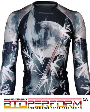 BLADE -Black [FX-134K] Full Graphic Compression Long Sleeve Shirt