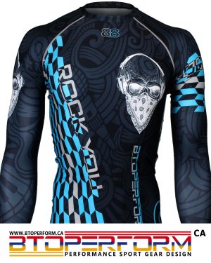 ROCK YOU -Blue [FX-141B] Full Graphic Compression Long Sleeve Shirt