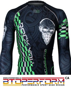 ROCK YOU -Green [FX-141G] Full Graphic Compression Long Sleeve Shirt