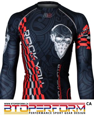 ROCK YOU -Red [FX-141R] Full Graphic Compression Long Sleeve Shirt