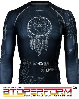 DREAMCATCHER -Black [FX-144K] Full Graphic Compression Long Sleeve Shirt