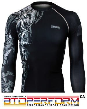 TRIBAL STATUE [FX-146] Full Graphic Compression Long Sleeve Shirt