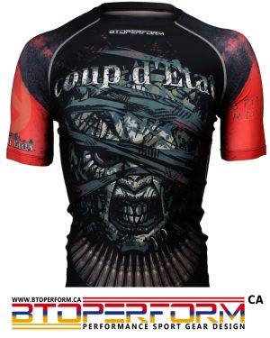COUP D'ETAT [FX-308] Full Graphic Compression Short Sleeve Shirt