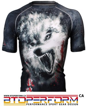 WOLF SPIRIT [FX-310] Full Graphic Compression Short Sleeve Shirt