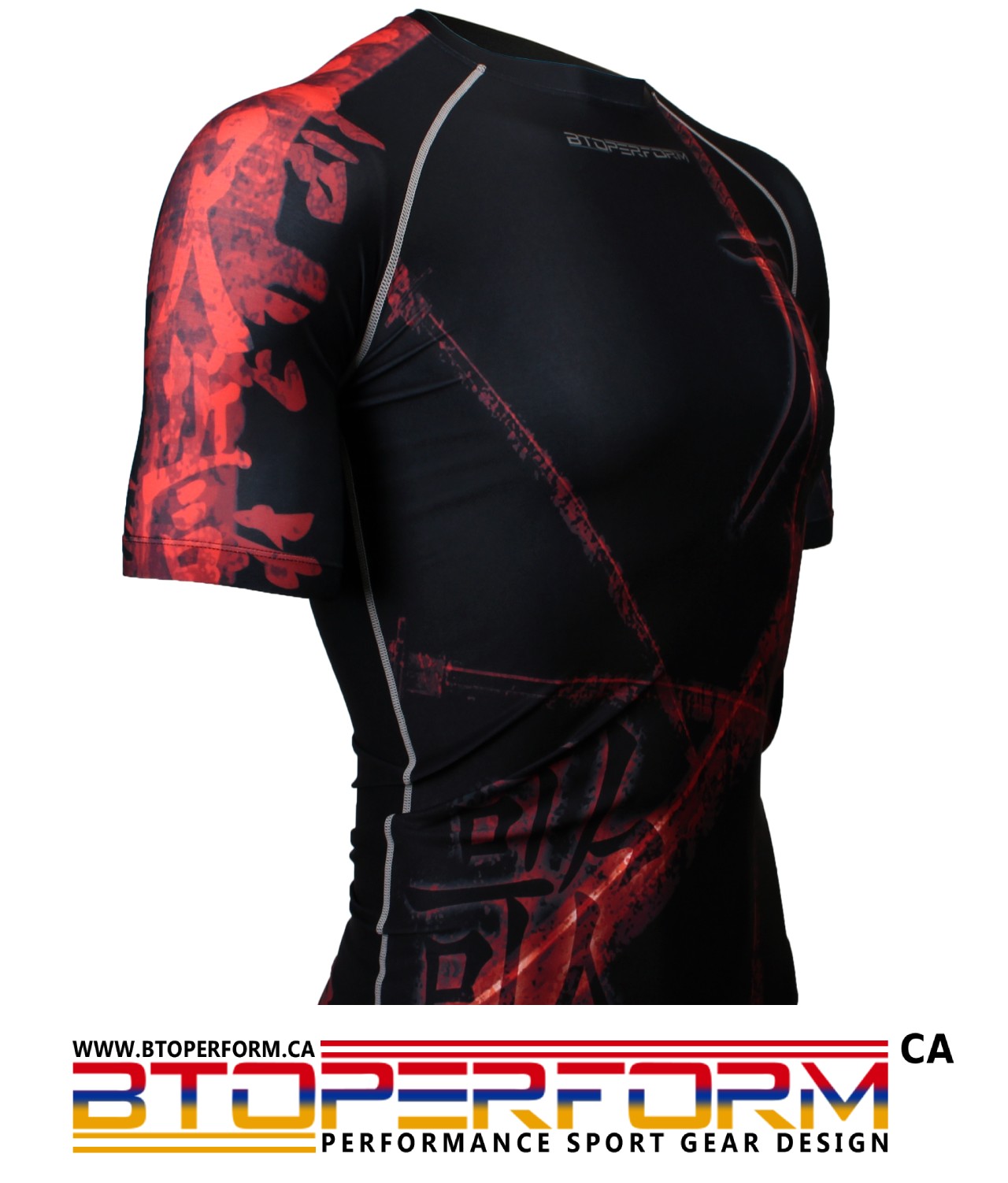 SONG OF SWORD -Black [FX-316K] Full Graphic Compression Short Sleeve Shirt - Image 5