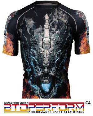 HELL FIRE [FX-320] Full Graphic Compression Short Sleeve Shirt