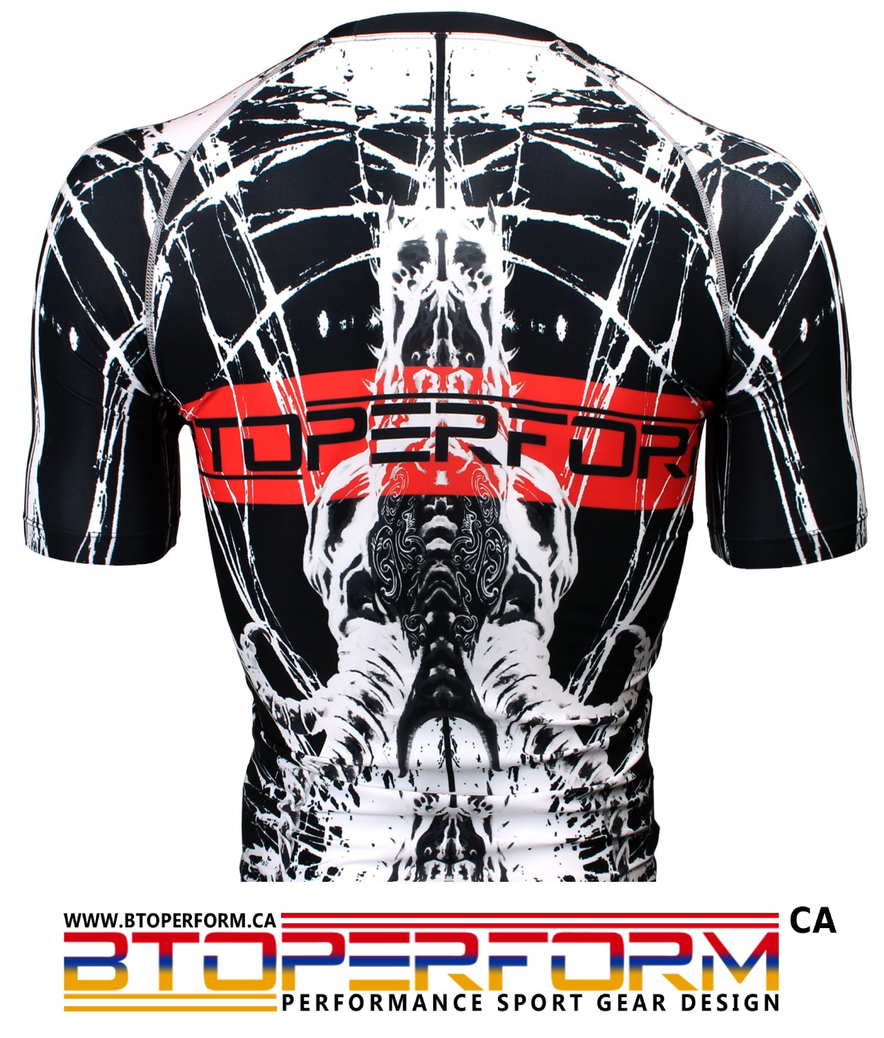 DEVIL HORN [FX-322] Full Graphic Compression Short Sleeve Shirt - Image 3