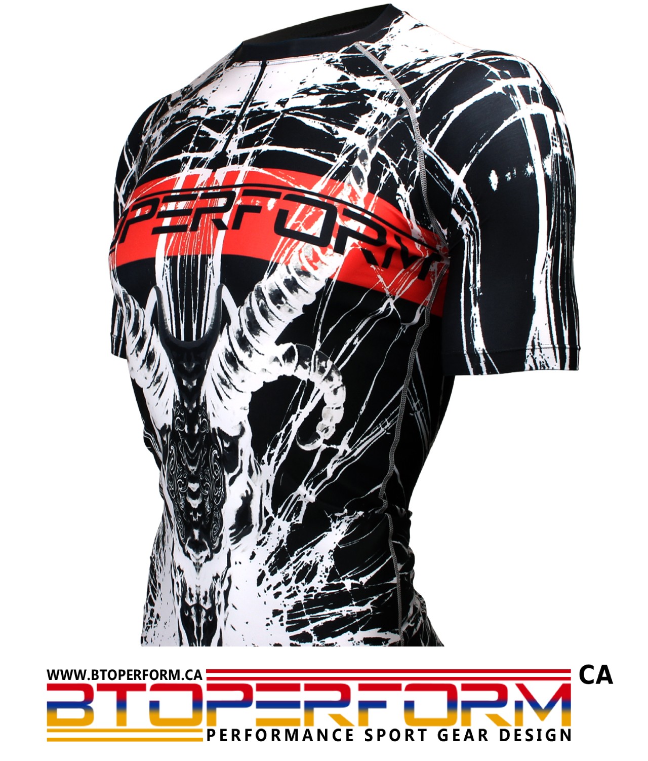 DEVIL HORN [FX-322] Full Graphic Compression Short Sleeve Shirt - Image 4