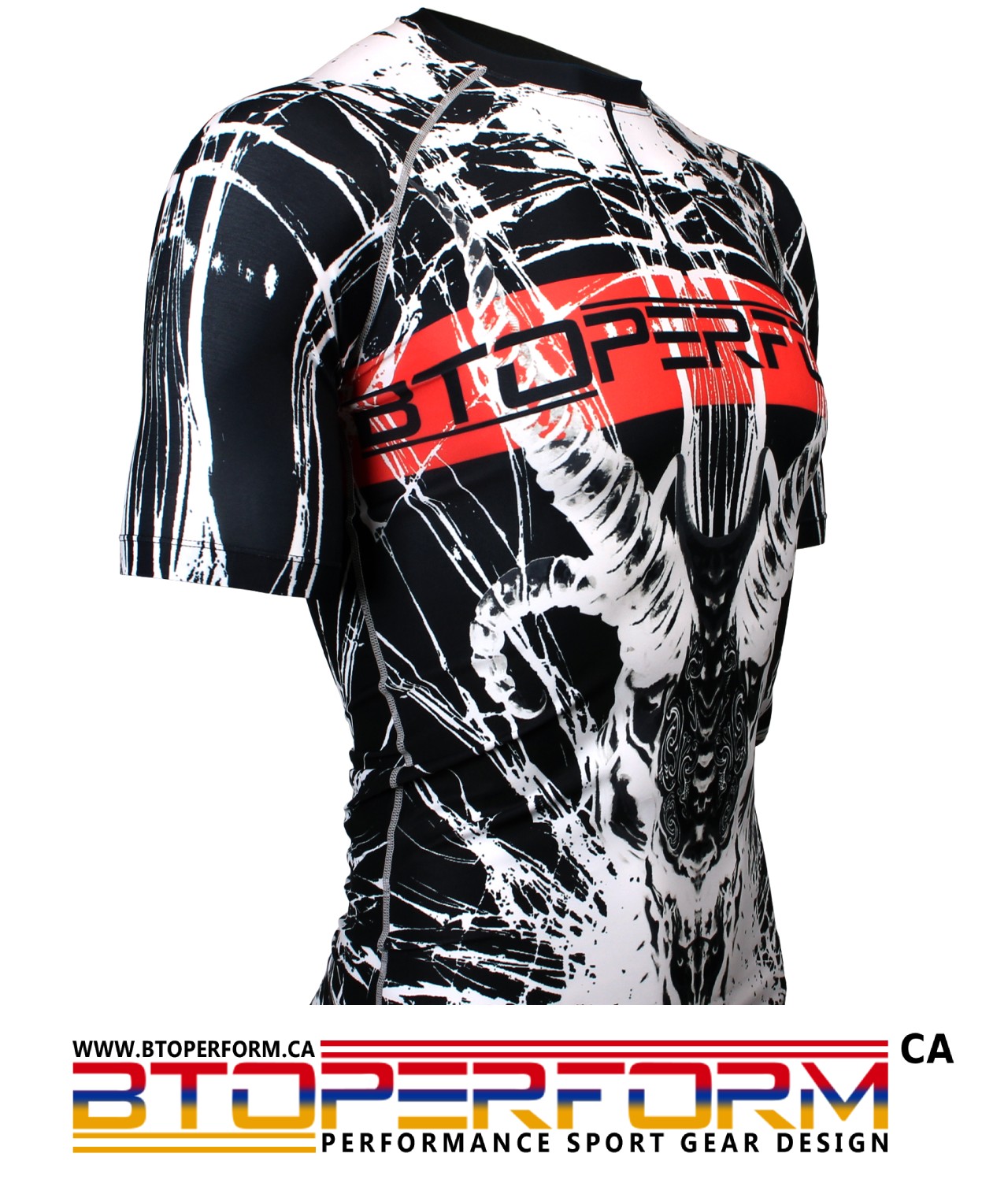 DEVIL HORN [FX-322] Full Graphic Compression Short Sleeve Shirt - Image 5