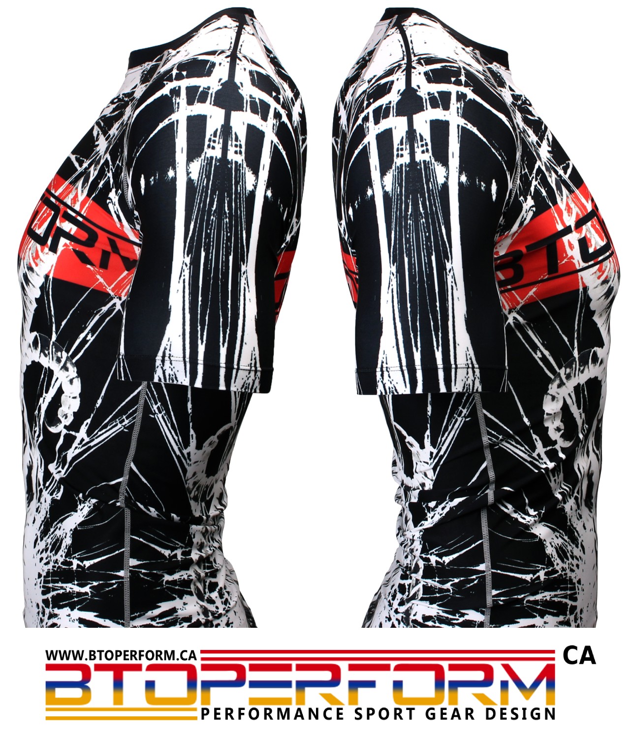 DEVIL HORN [FX-322] Full Graphic Compression Short Sleeve Shirt - Image 2