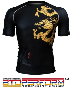 GOLDEN DRAGON [FX-364] Full Graphic Compression Short Sleeve Shirt
